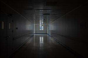 Dark Hospital Hallway