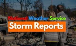 Latest storm reports mapped out from the national weather service